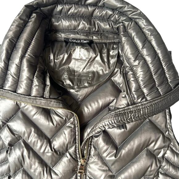Calvin Klein Performance Quilted Down Vest Black S Security Pocket - Picture 3 of 7